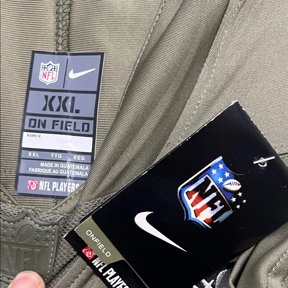 Nike Olive Green Men's Raiders Jersey Mack 52 XXL BNWT Veterans military USA - Picture 2 of 10